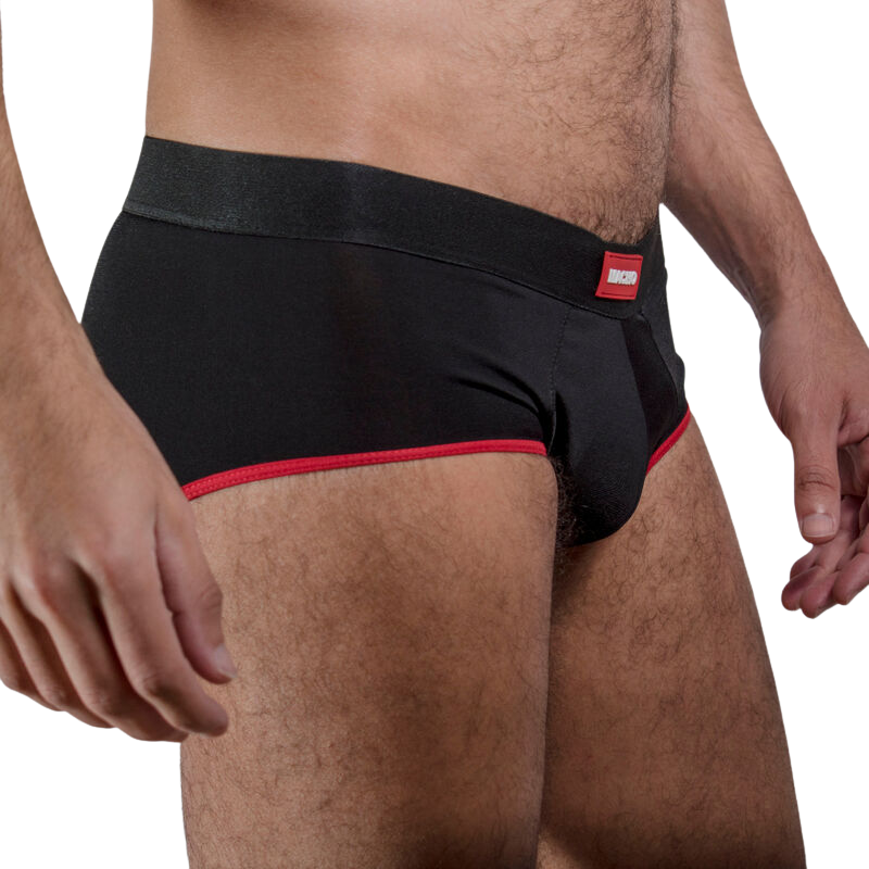 MACHO - MS24R KURZE UNTERHOSE DUNKELROT XL