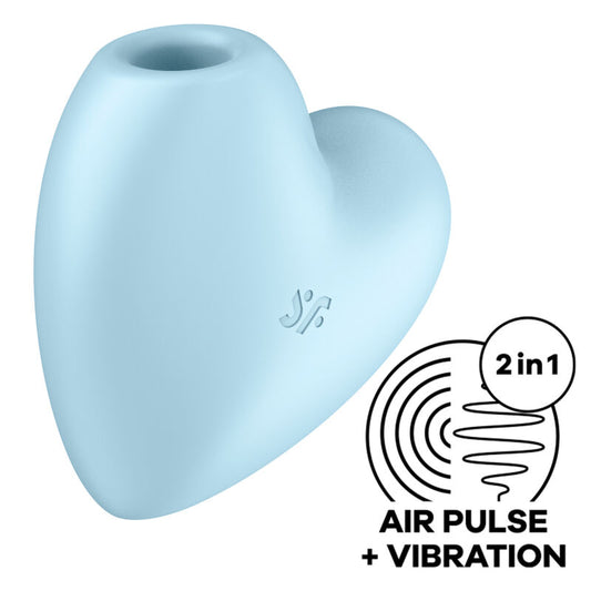 SATISFYER - CUTIE HEART AIR PULSE STIMULATOR & VIBRATOR ROSA