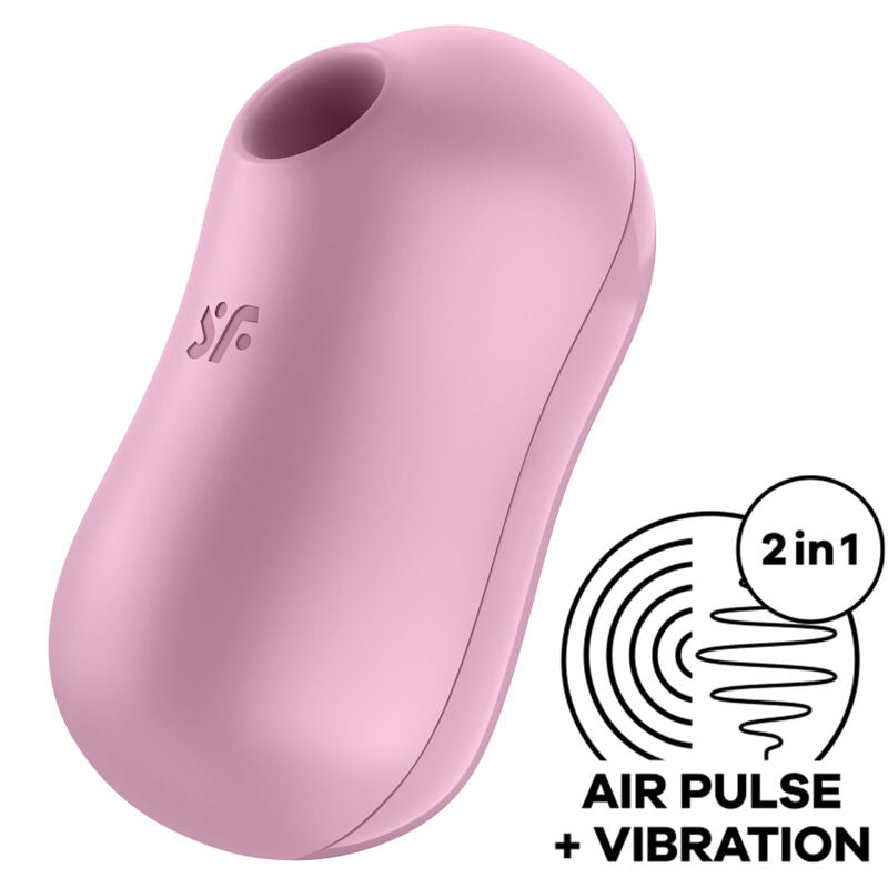 SATISFYER - COTTON CANDY AIR PULSE STIMULATOR & VIBRATOR ROSA
