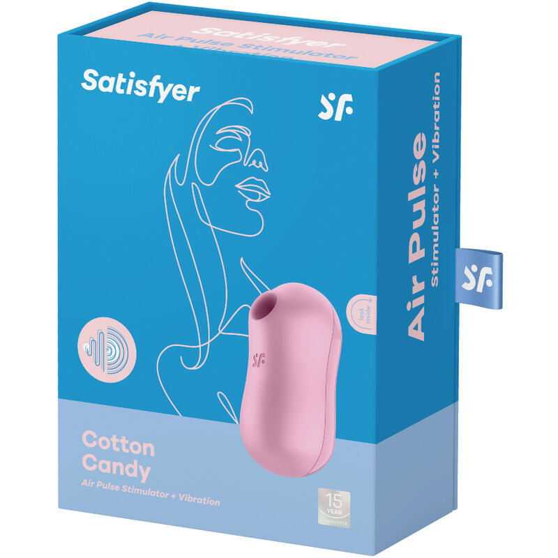SATISFYER - COTTON CANDY AIR PULSE STIMULATOR & VIBRATOR ROSA