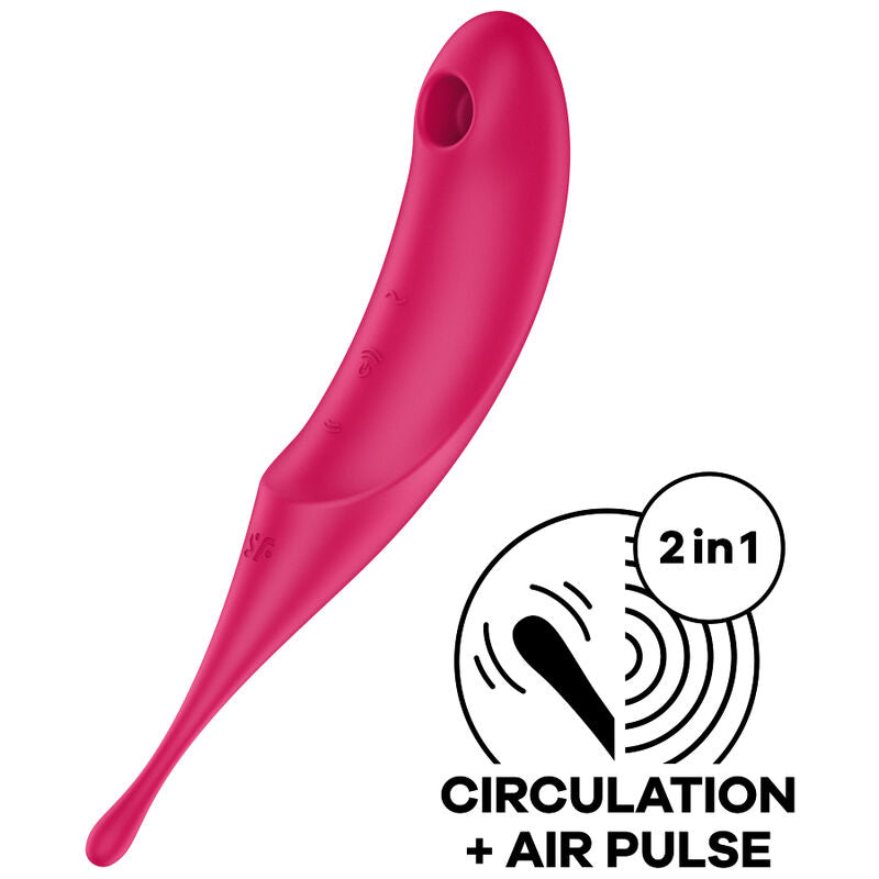 SATISFYER - TWIRLING PRO AIR PULSE STIMULATOR & VIBRATOR BLAU