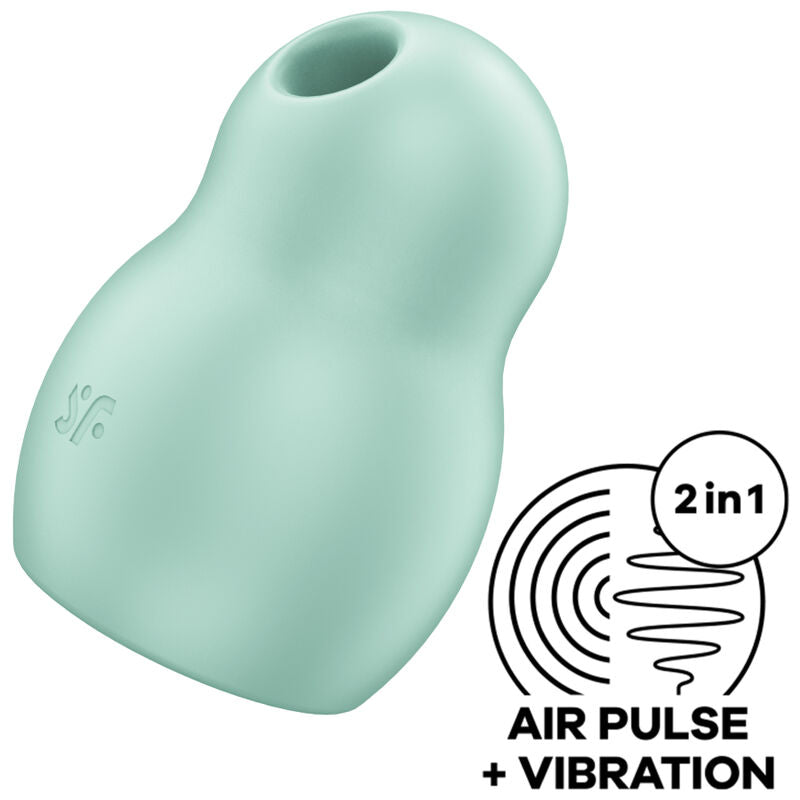 SATISFYER - PRO TO GO 1 DOPPELTER LUFTPULSSTIMULATOR & VIBRATOR BLAU