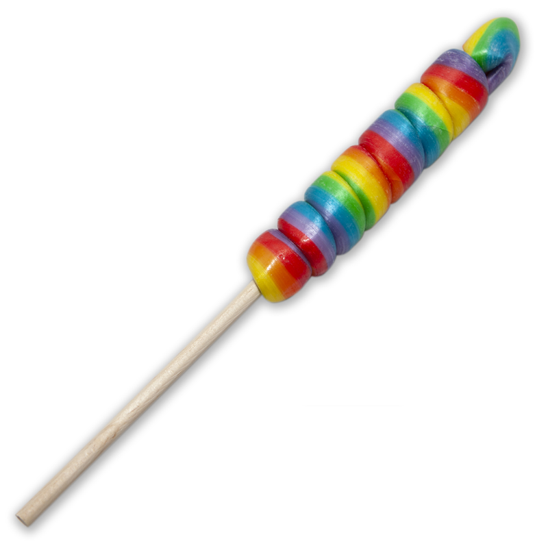 PRIDE - GROSSER LOLLIPOP MIT DER LGBT-FLAGGE FÜR CHULO, CHULO MY PIRULO /en/pt/pt/en/fr/it/