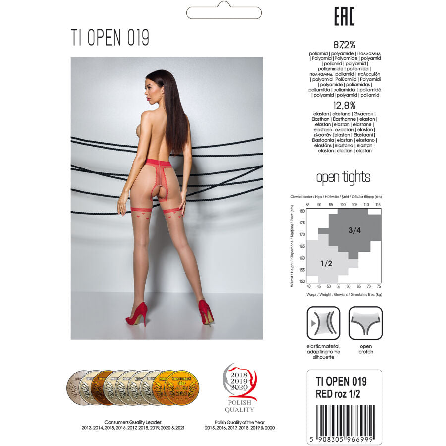 PASSION - TIOPEN 019 SCHWARZE STRUMPFHOSE 3/4 20 DEN