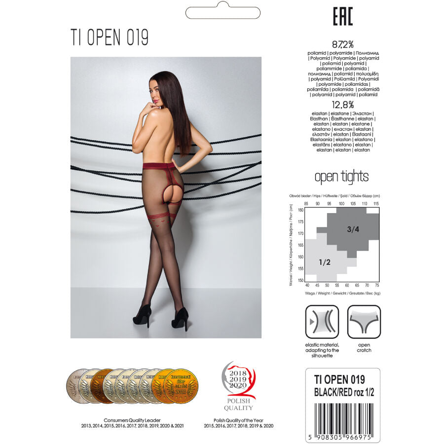PASSION - TIOPEN 019 SCHWARZE STRUMPFHOSE 3/4 20 DEN