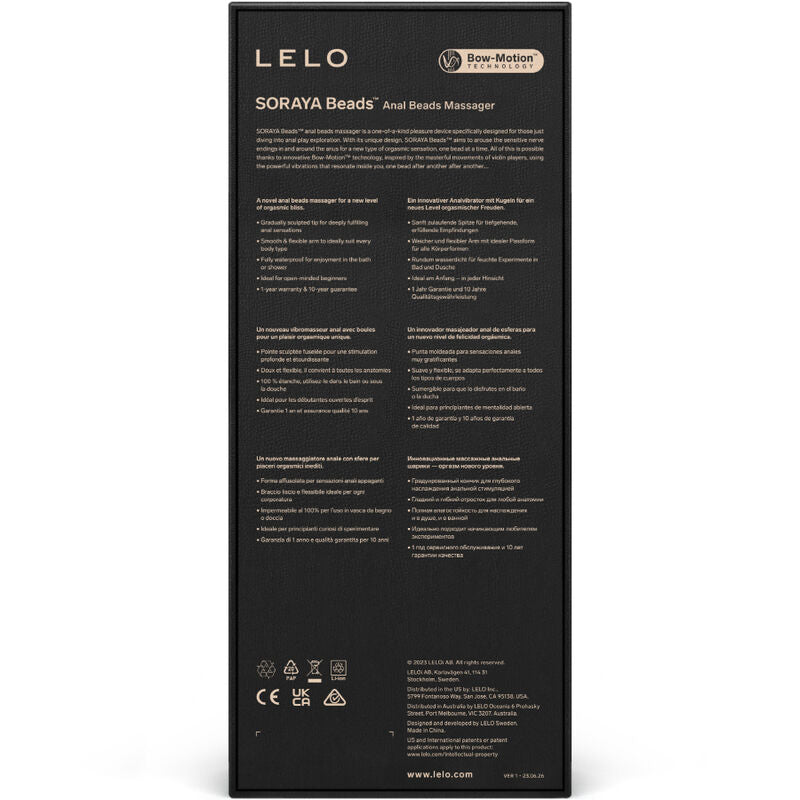 LELO - SORAYA BEADS SCHWARZES ANALMASSAGER