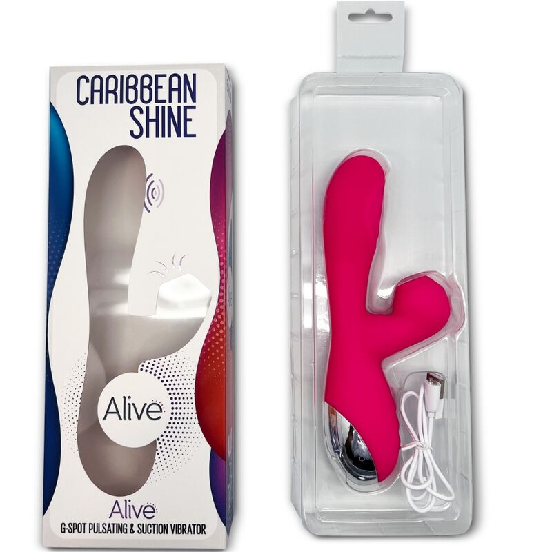 ALIVE  CARIBBEAN SHINE VIBRATOR & SUCKER FUCHSIA