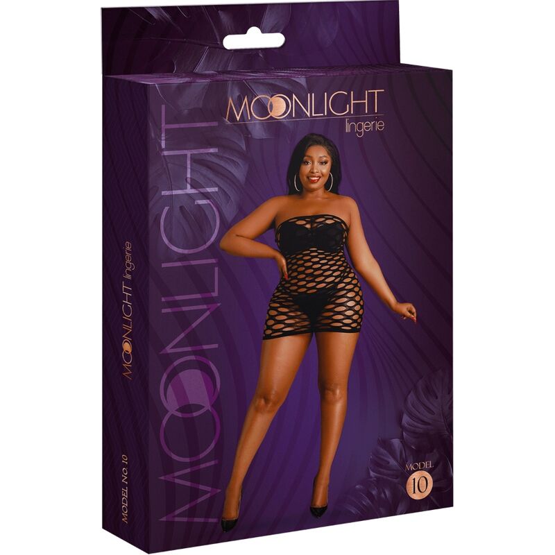 MOONLIGHT MODELL 10 MESH-KLEID SCHWARZ ÜBERGRÖSSE