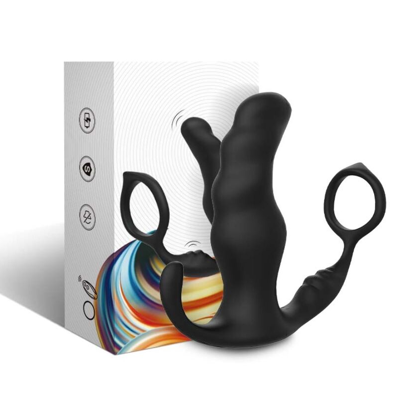 ARMONY - KNIGHT VIBRATOR ANAL PROSTATA & RING FERNBEDIENUNG SCHWARZ