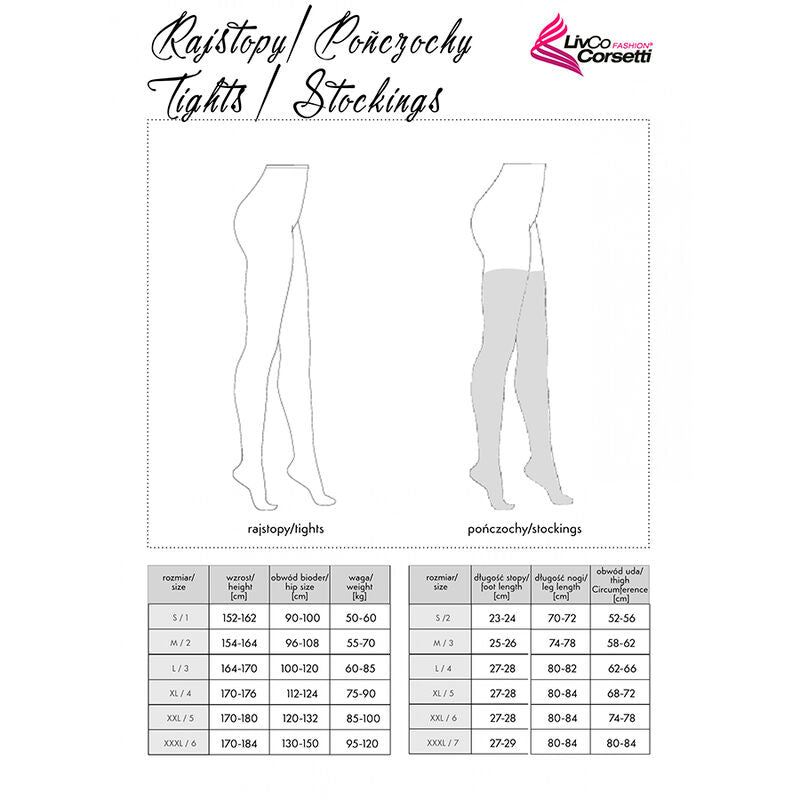 LIVCO CORSETTI FASHION - MONIKONI XG054 STRÜMPFE SCHWARZ EINE GRÖSSE