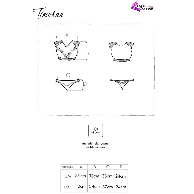 LIVCO CORSETTI FASHION - TIMOSAN LC 90631 BH + HÖSCHEN SCHWARZ L/XL