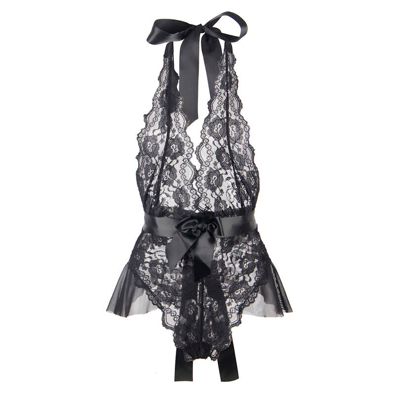SUBBLIME - 930882 SEXY BODY MIT RÜSCHEN SCHWARZ L/XL