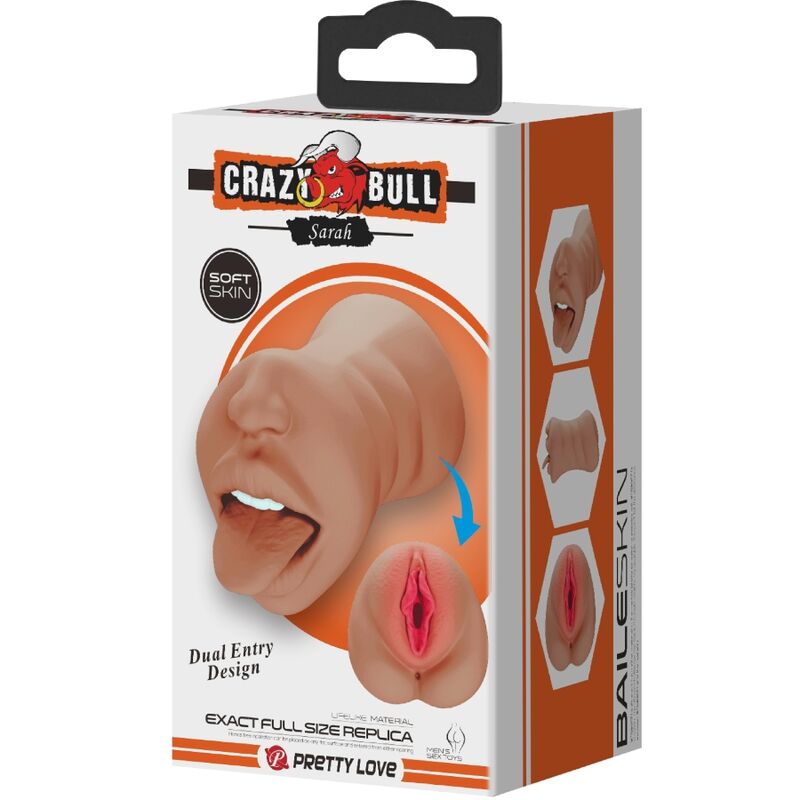 CRAZY BULL - SARAH DOPPELMASTURBATOR MUND & VAGINA FLEISCH