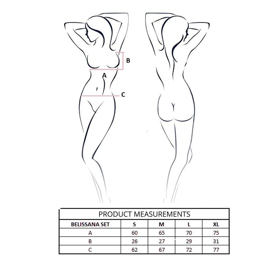 PASSION - BELISSANA BH + STRING SET VIOLETT L/XL