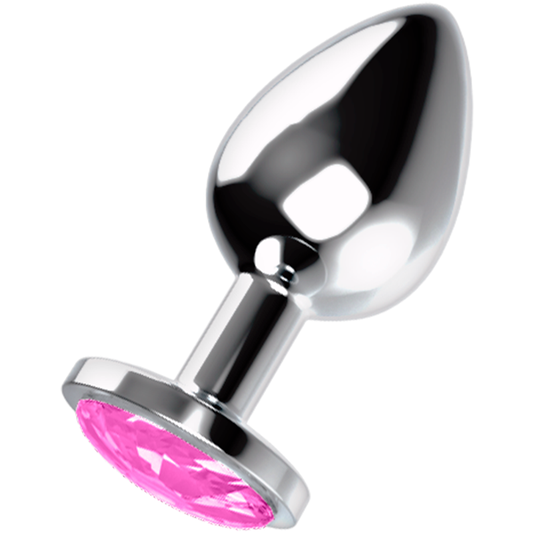 OHMAMA - ANALPLUG MIT BLAUEM KRISTALL L
