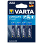 VARTA - LONGLIFE POWER ALKALIBATTERIE AAA LR03 4 EINHEIT