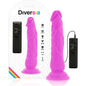 DIVERSIA - FLEXIBLER VIBRIERENDER DILDO LILA 21 CM -O- 4.9 CM