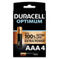 DURACELL - OPTIMUM 200 ALKALINE BATTERIE AAA LR03 4 EINHEIT