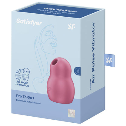 SATISFYER - PRO TO GO 1 DOPPELTER LUFTPULSSTIMULATOR & VIBRATOR BLAU