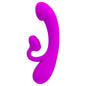 PRETTY LOVE - AUFRICHTIGER VIBRATOR UND KLITORIS-SAUGER AUS VIOLETTEM SILIKON