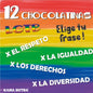 PRIDE - BOX MIT 12 SCHOKOLADERIEGELN MIT DER LGBT-FLAGGE