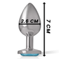 INTENSE - ALUMINIUM-METALL-ANAL-STECKER, BLAUES HERZ, GRÖSSE S