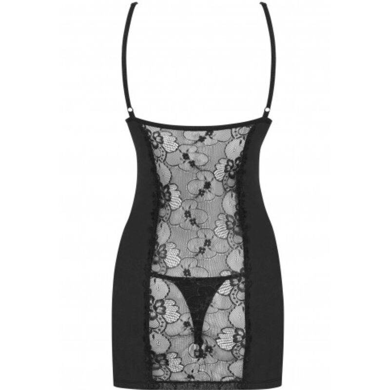OBSESSIVE - HEARTINE CHEMISE & TANGA SCHWARZ S/M
