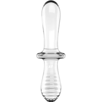 SATISFYER - DOPPEL KRISTALL DILDO BLAU