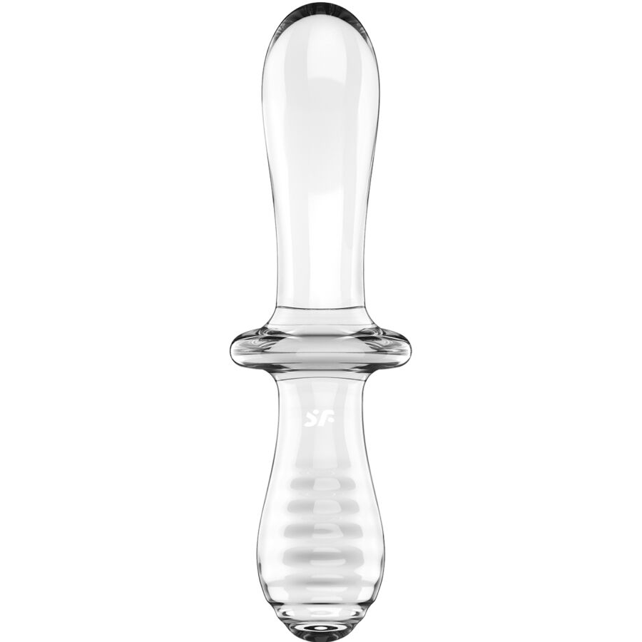 SATISFYER - DOPPEL KRISTALL DILDO BLAU