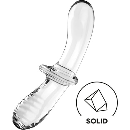 SATISFYER - DOPPEL KRISTALL DILDO BLAU