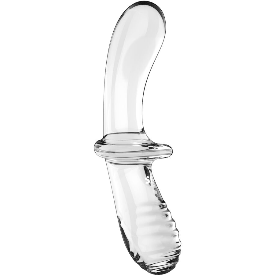 SATISFYER - DOPPEL KRISTALL DILDO BLAU