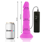 DIVERSIA - FLEXIBLER VIBRIERENDER DILDO LILA 23 CM -O- 4.3 CM