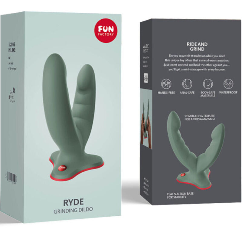 FUN FACTORY - RYDE DOPPELDILDO & MASSAGER SCHWARZ
