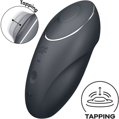 SATISFYER - TAP & CLIMAX 1 AUFLEGVIBRATOR GRAU