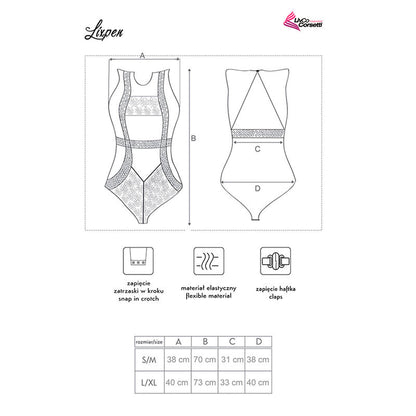 LIVCO CORSETTI FASHION - LIXPEN LC 90612 KÖRPER SCHWARZ L/XL