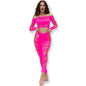 CHILIROSE - CR 4632 TOP & HOSE PINK GRÖßE/L