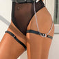 SUBBLIME - LEDERGÜRTEL HARNESS SCHWARZ EINE GRÖSSE