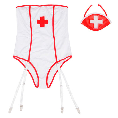 SUBBLIME - SEXY KRANKENSCHWESTER KOSTÜM MIT TEDDY L/XL