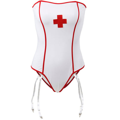 SUBBLIME - SEXY KRANKENSCHWESTER KOSTÜM MIT TEDDY L/XL