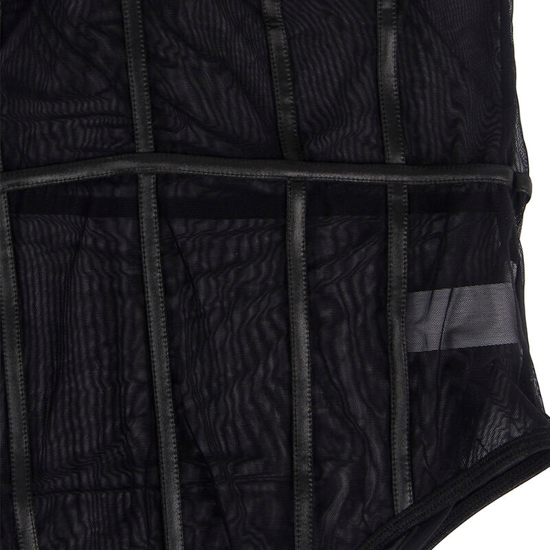 SUBBLIME - SCHWARZER BODY MIT KETTEN-HOSENTRGERN L/XL