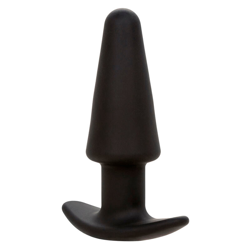 CALEXOTICS - ROCK BOTTOM TAPERED ANAL PLUG 10 VIBRACIONES SILIKON SCHWARZ