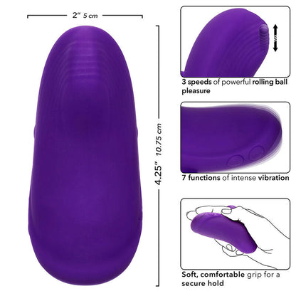 CALEXOTICS - ENVY HANDMASSAGER MIT ROLLBALL, 7 VIBRATIONEN, LILA
