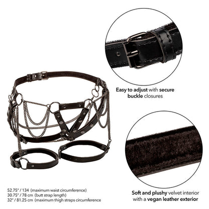 CALEXOTICS - EUPHORIA MULTICHAIN OBERSCHENKELHARNESS PREMIUM PLUS GRÖSSE