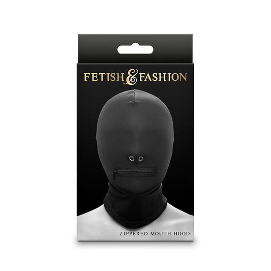 NS NOVELTIES - FETISH & FASHION GESCHLOSSENE MUNDHAUBE MIT REISSVERSCHLUSS NYLON SCHWARZ