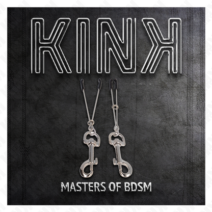 KINK - DÜNNE HAKEN-NIPPELKLAMMERE SILBER 7 CM
