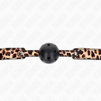 KINK - LEOPARD ATMUNGSAKTIVER BALL 4,5 CM GAG 65 x 2,5 CM