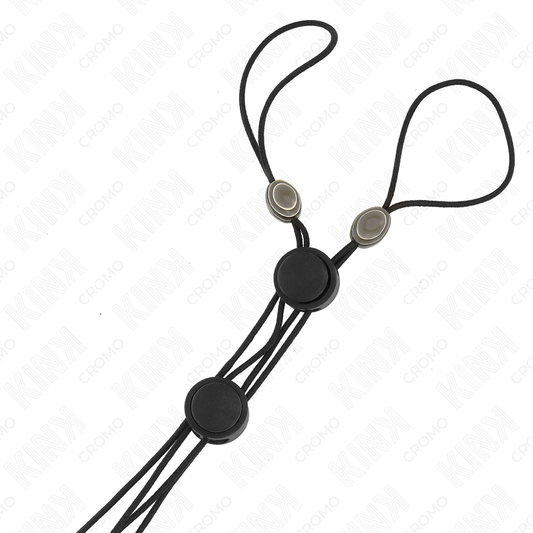 KINK - SCHWARZE DETAIL-NIPPELKLAMMERN MIT SCHWARZEM GUMMIBAND
