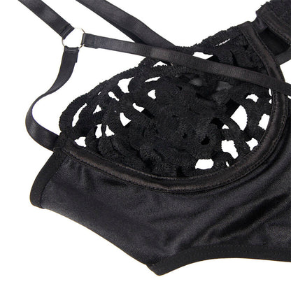 SUBBLIME - 954055 SEXY SPITZEN-BODY SCHWARZ S/M