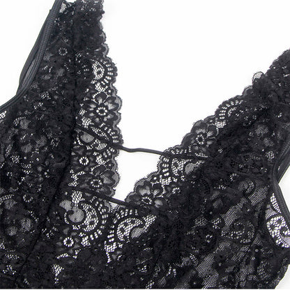 SUBBLIME - 954383 SEXY BODY MIT STRUMPFGÜRTEL SCHWARZ S/M