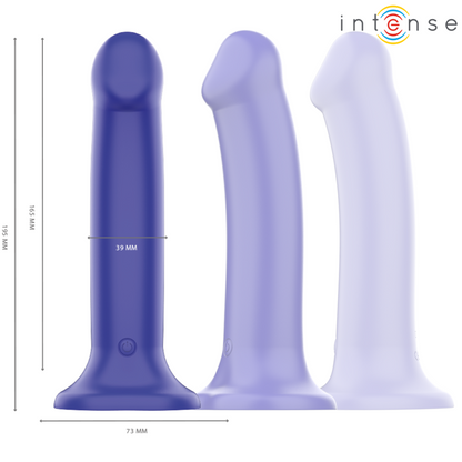 INTENSE - VICTORIA VIBRATOR MIT SAUGNÄPFEN 10 VIBRATIONEN DUNKELBLAU FERNBEDIENUNG